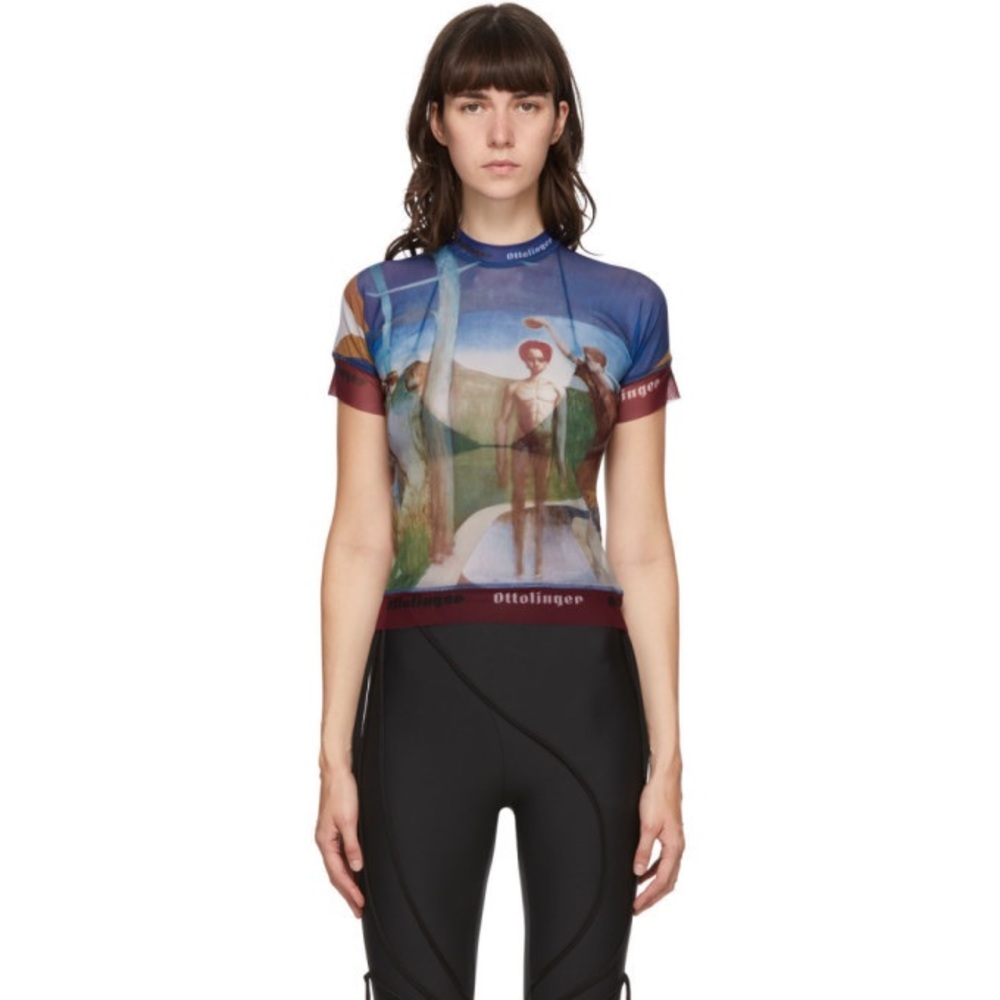 Ottolinger Julien Nguyen Mesh Turtleneck Top
